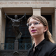 Former Army intelligence analyst Chelsea Manning speaks with reporters, after arriving at the federal courthouse in Alexandria, Va., Thursday, May 16, 2019.